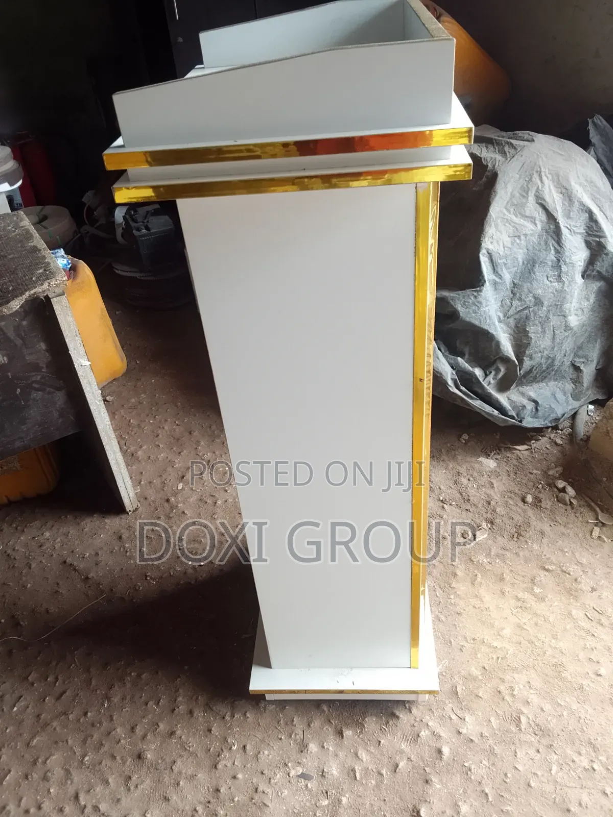 Gold White Lectern / Podium for Sale