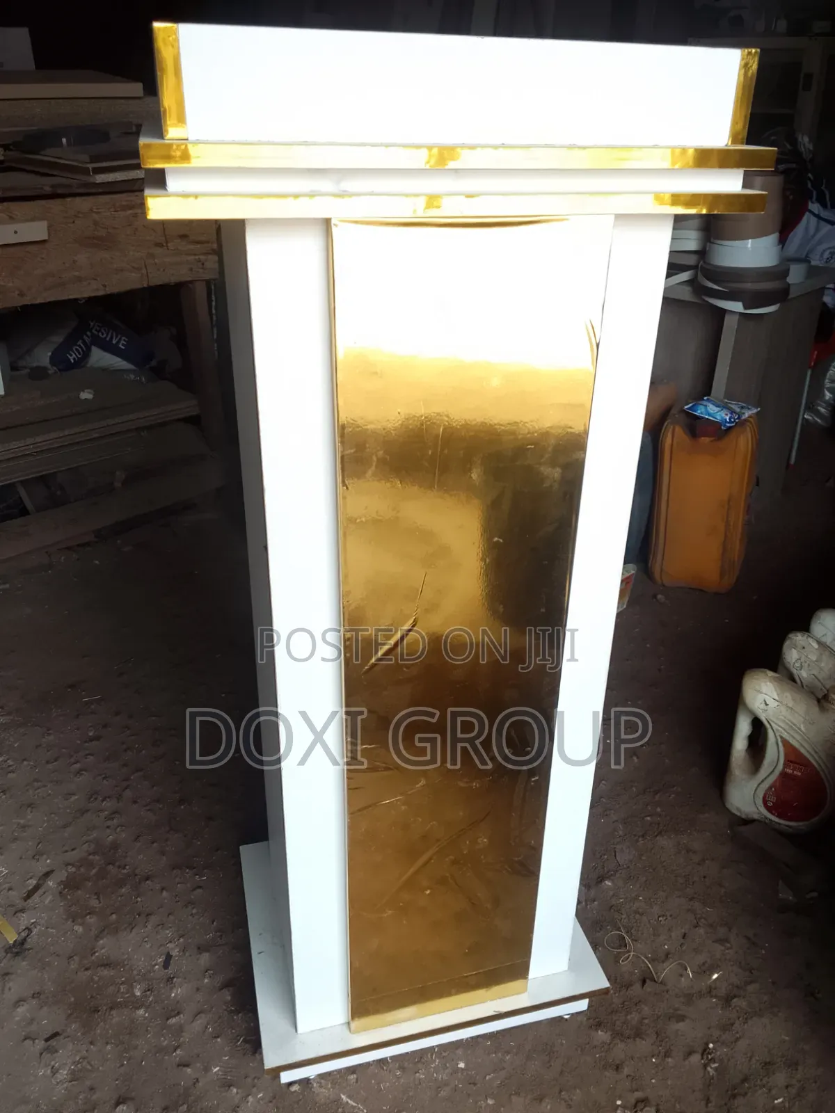 Gold White Lectern / Podium for Sale