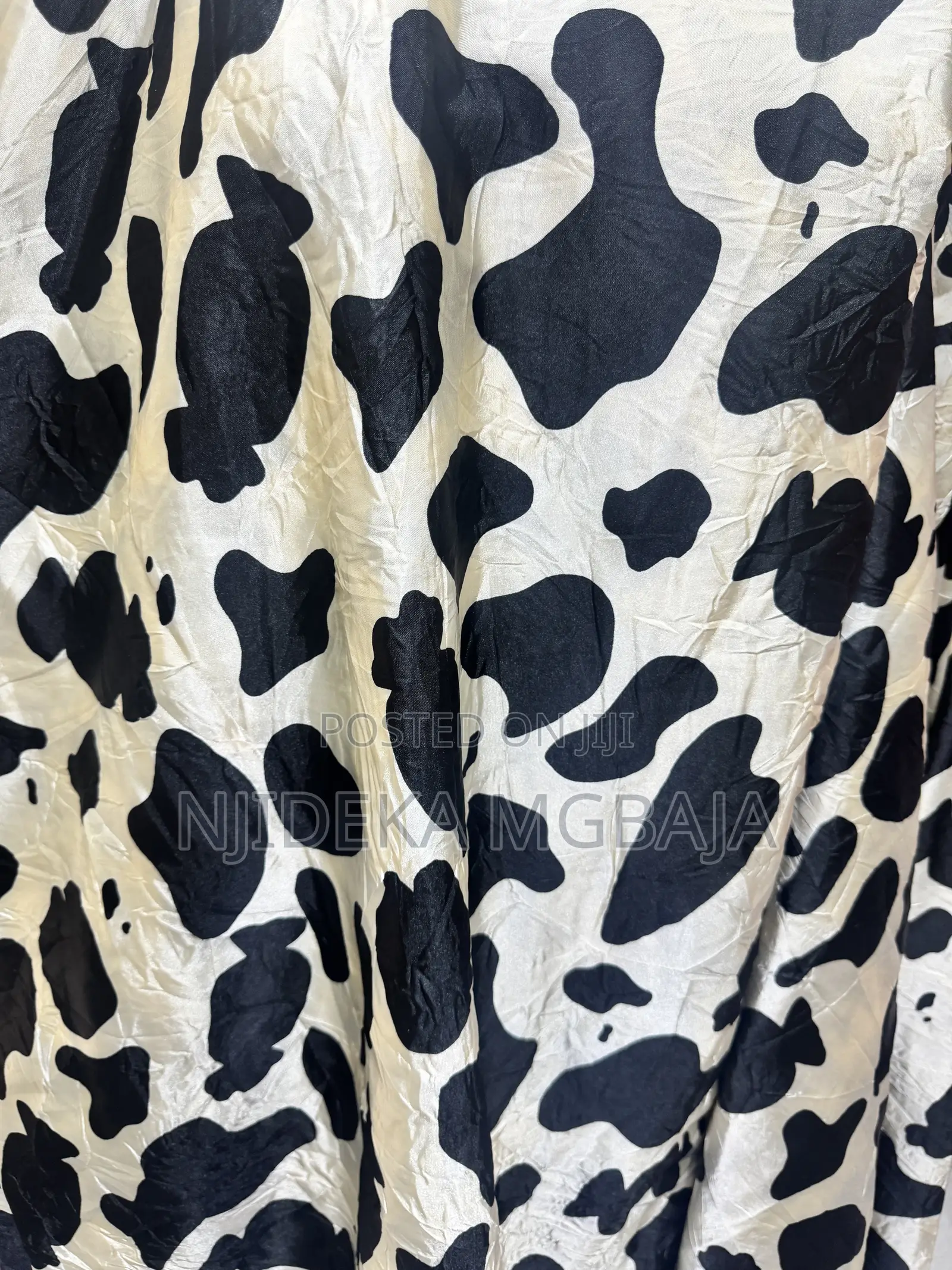 Black White Abstract Print Fabric Chiffon – RTWbyJide