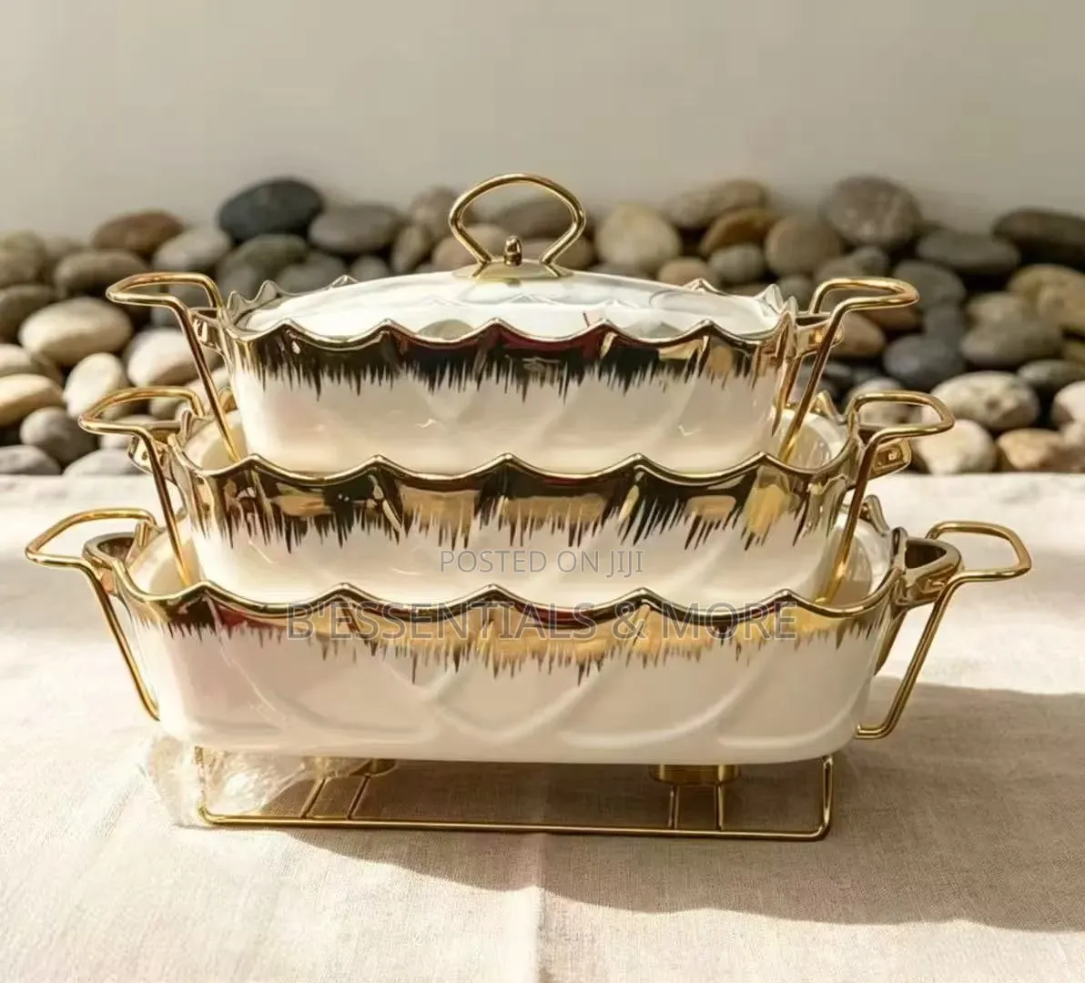 Ceramic Food Warmer Casserole Set