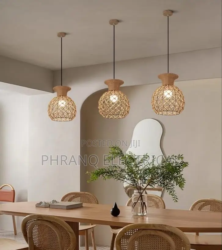 Luxury Boho Rattan Pendant Chandelier