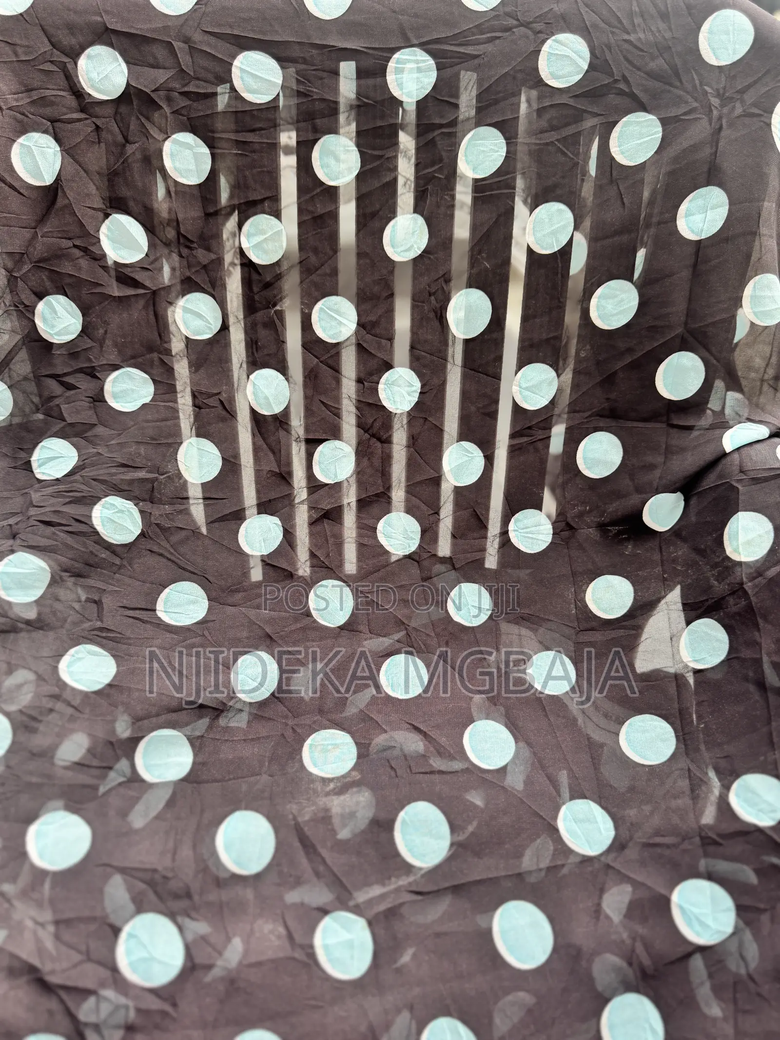 Elegant Brown Polka-Dot Fabric