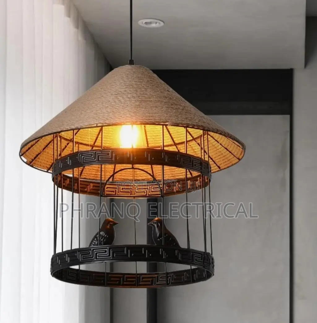American Vintage Industrial Loft Bird Cage Pendant Lamp