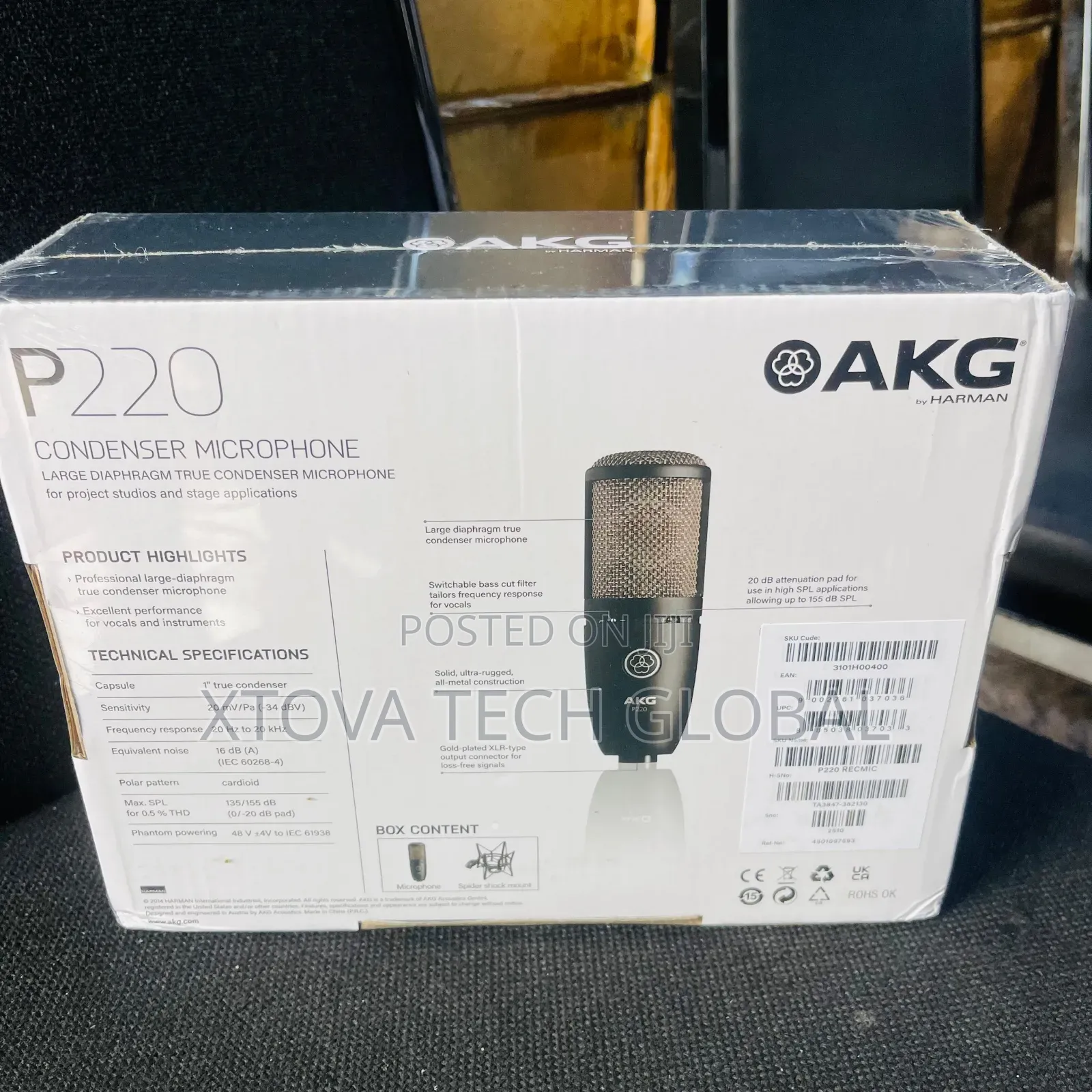 AKG P220 Large-Diaphragm Cardioid Condenser Microphone