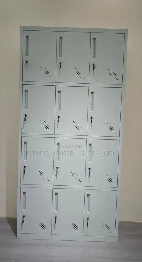 Heavy Duty 12-Door Metal Locker Cabinet