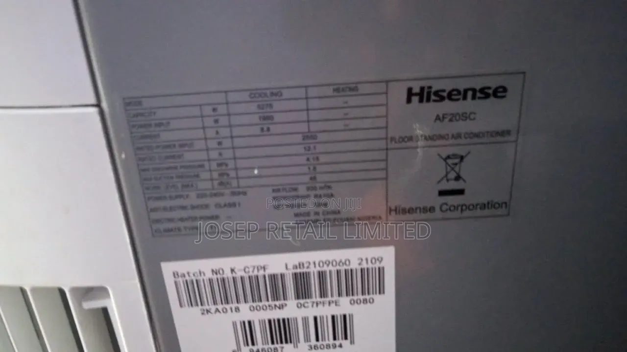 Hisense Smart 2hp Standing AC With R410 Inverter Gas