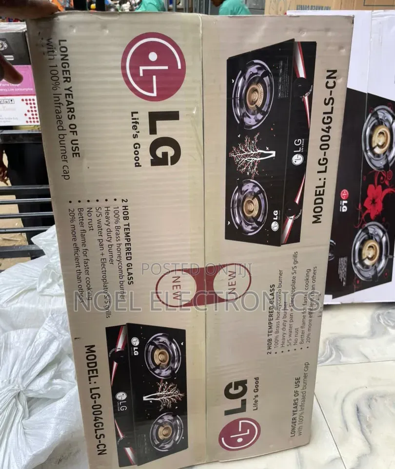 LG 2 Burner Glass Table Gas Cooker