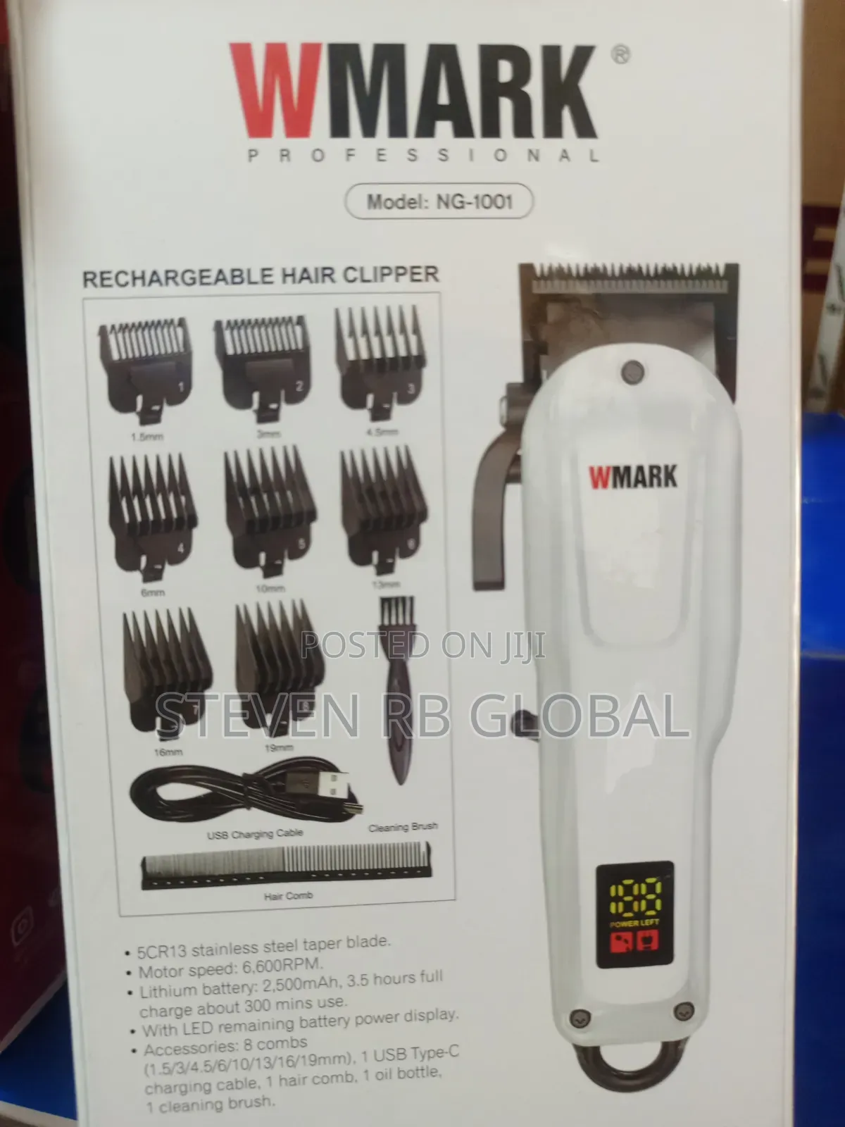 Wmark Professional Rechargeable Hair Clipper | Ng-1001