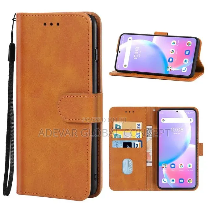 Leather Phone Case Pouch for UMIDIGI A11 Pro Max - (Brown)
