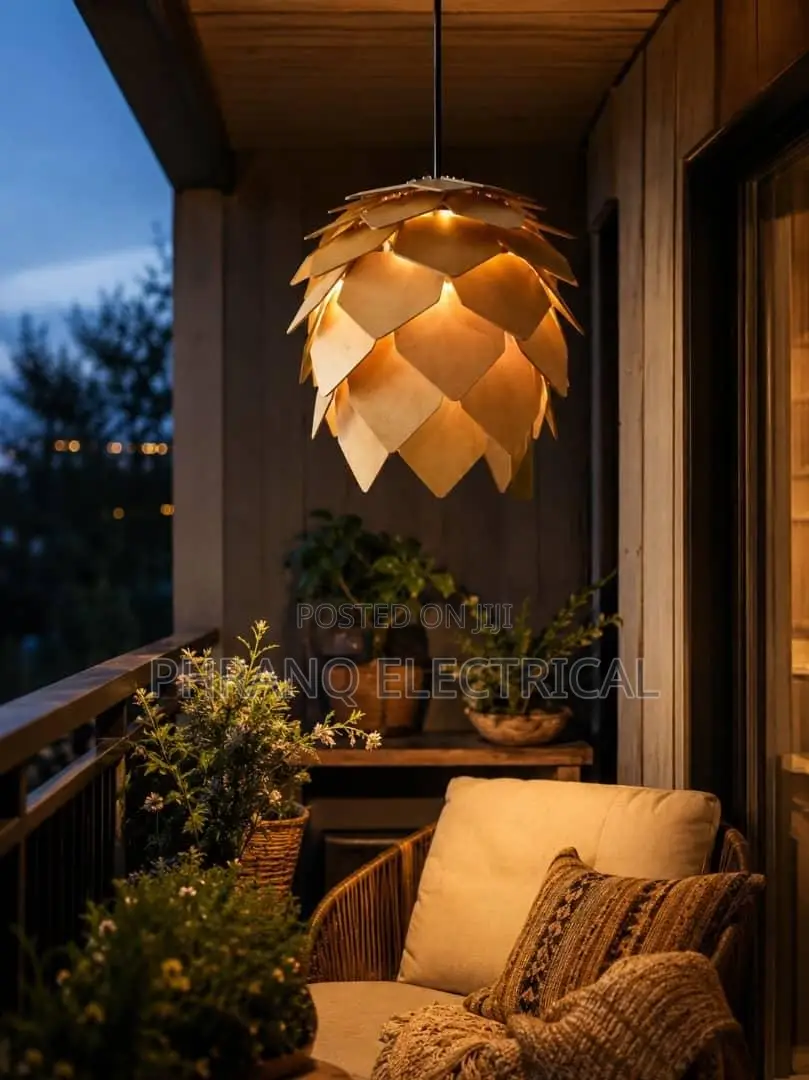 Nordic Morden OAK Wooden Pinecone Pendant Lights