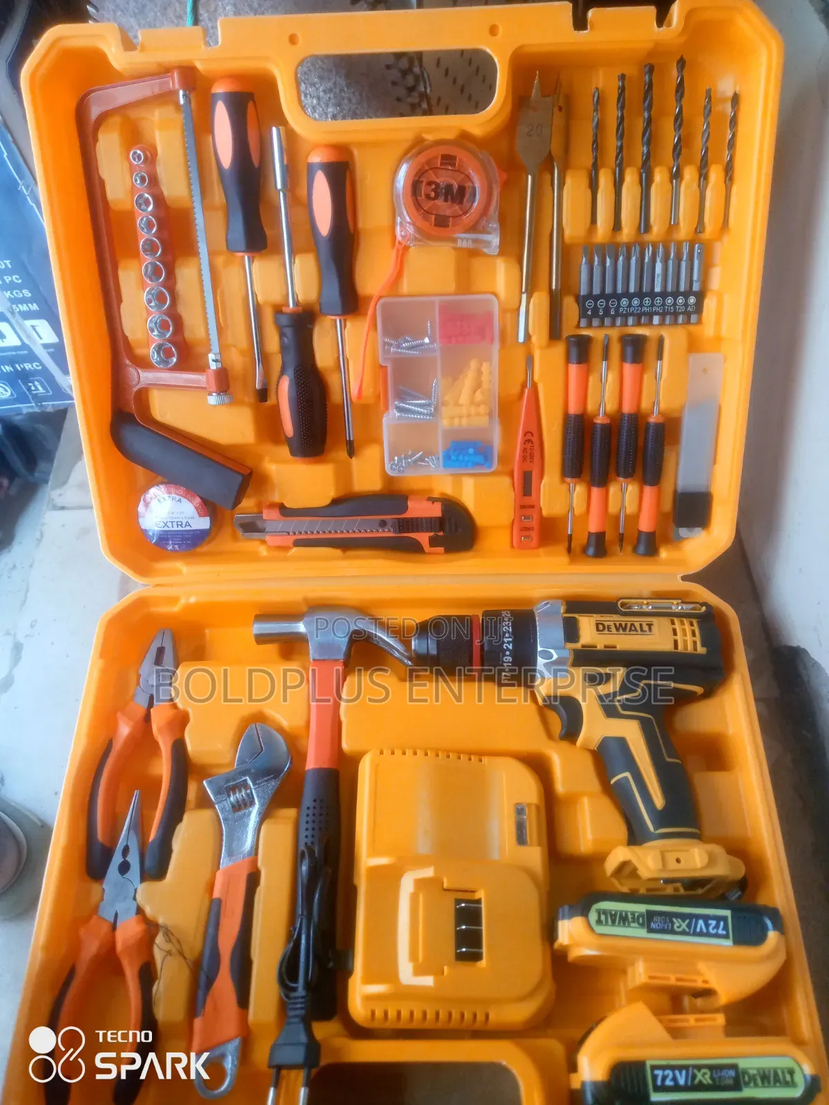 72 Volt Heavy Duty Battery Drilling Machine With Tools Set