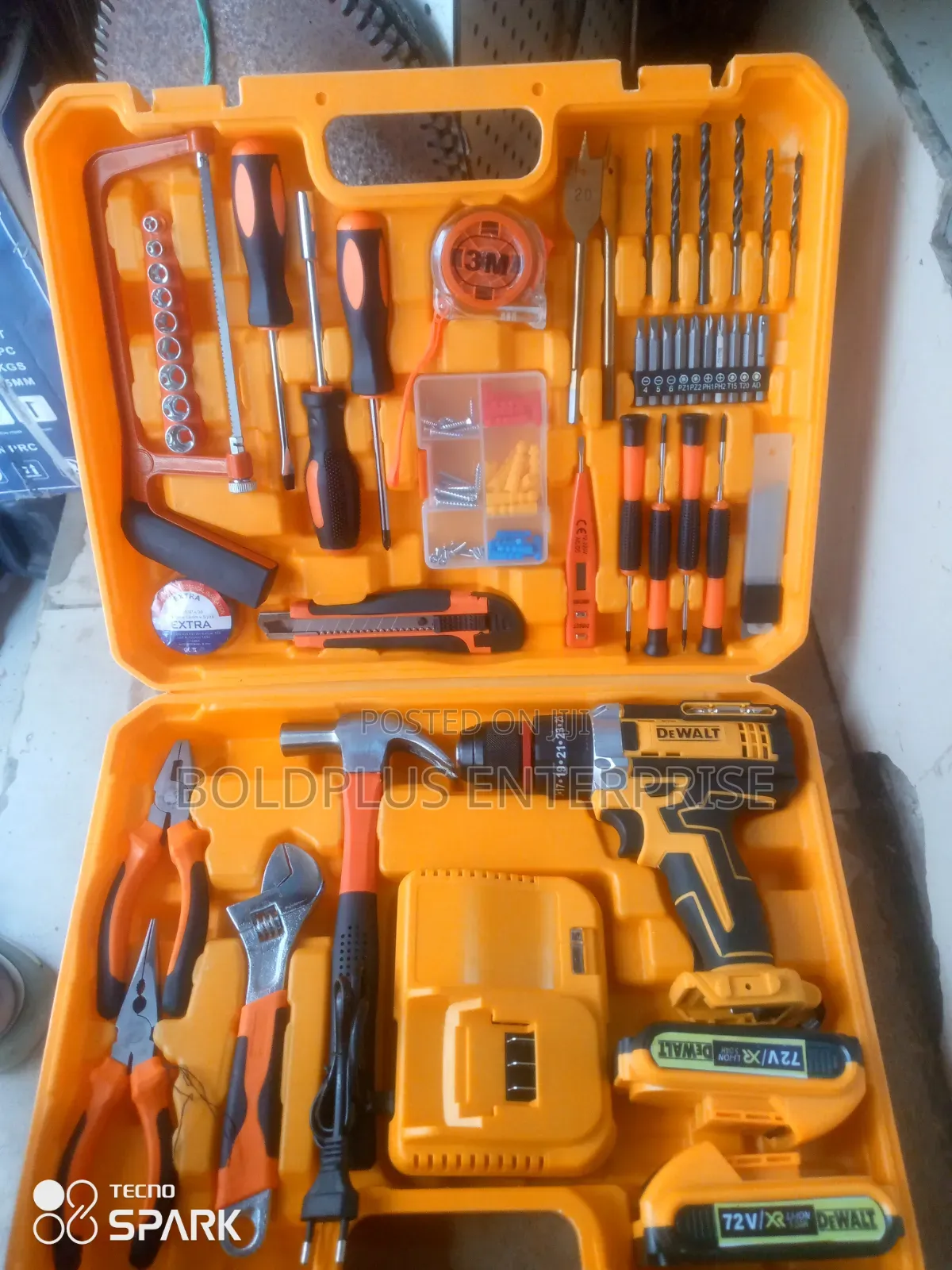 72 Volt Heavy Duty Battery Drilling Machine With Tools Set
