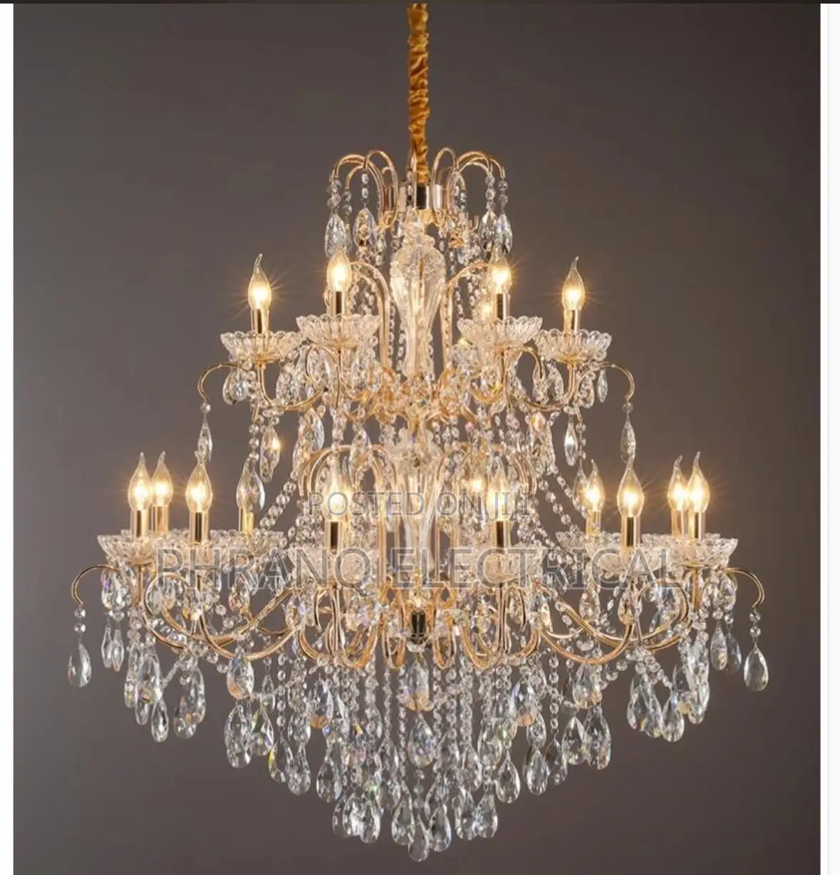 Modern Crystal Chandelier Hanging Light Candle Style Crystal Lighting