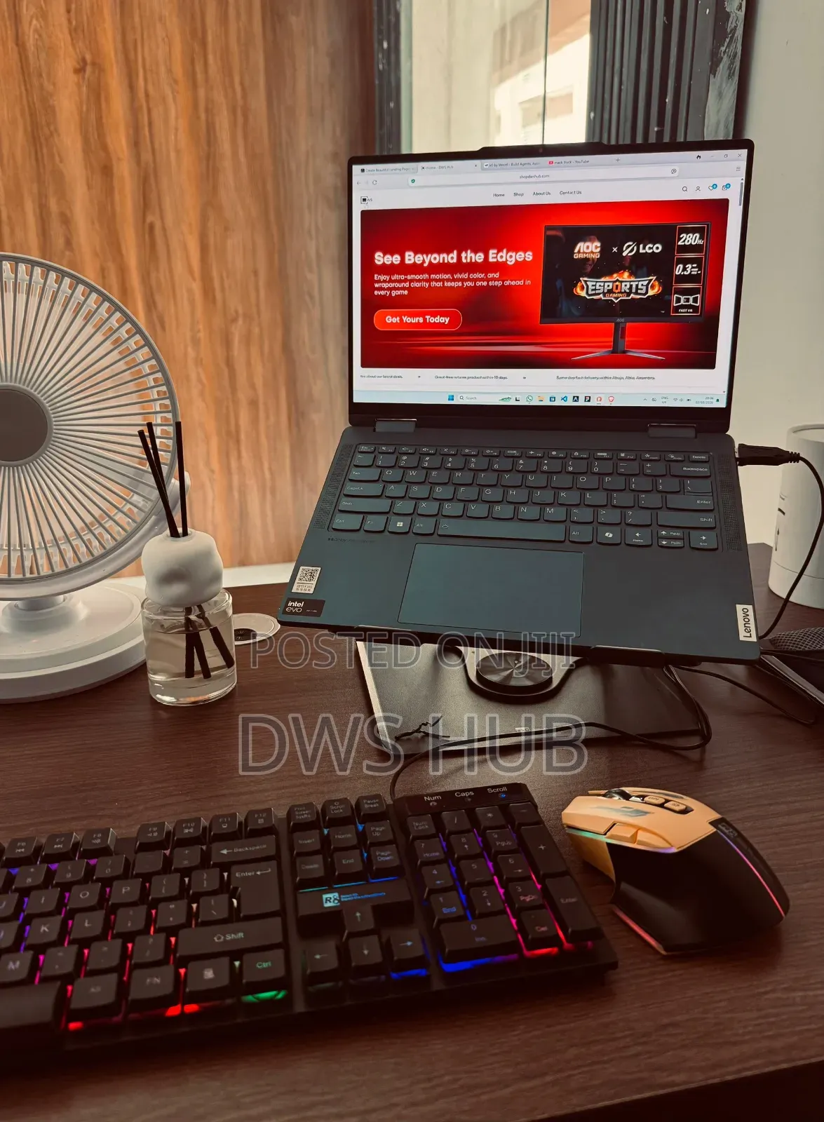 Metal 360° Laptop Stand With Cooling Fans