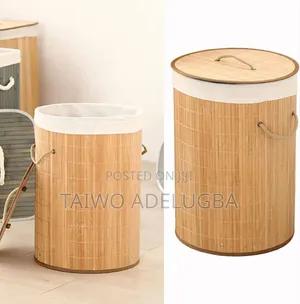 Premium Bamboo Laundry Bag Round