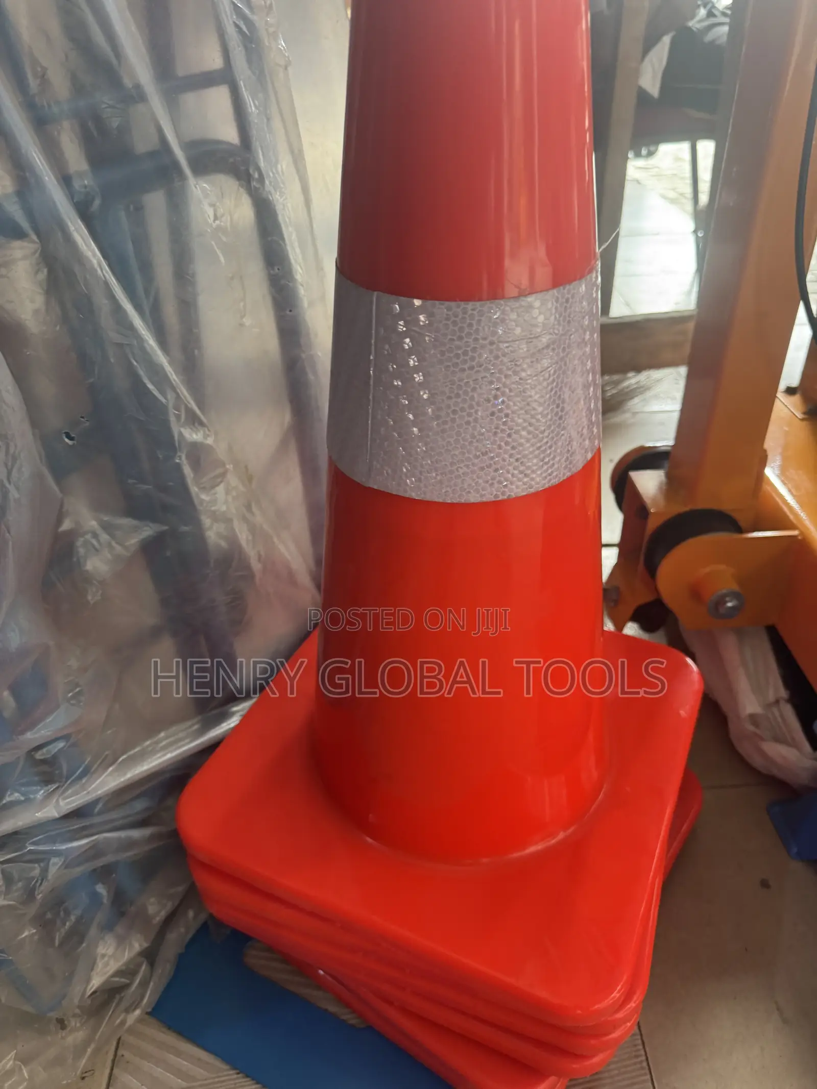 Heavy-Duty Traffic / Safety Cone With Reflective Strip