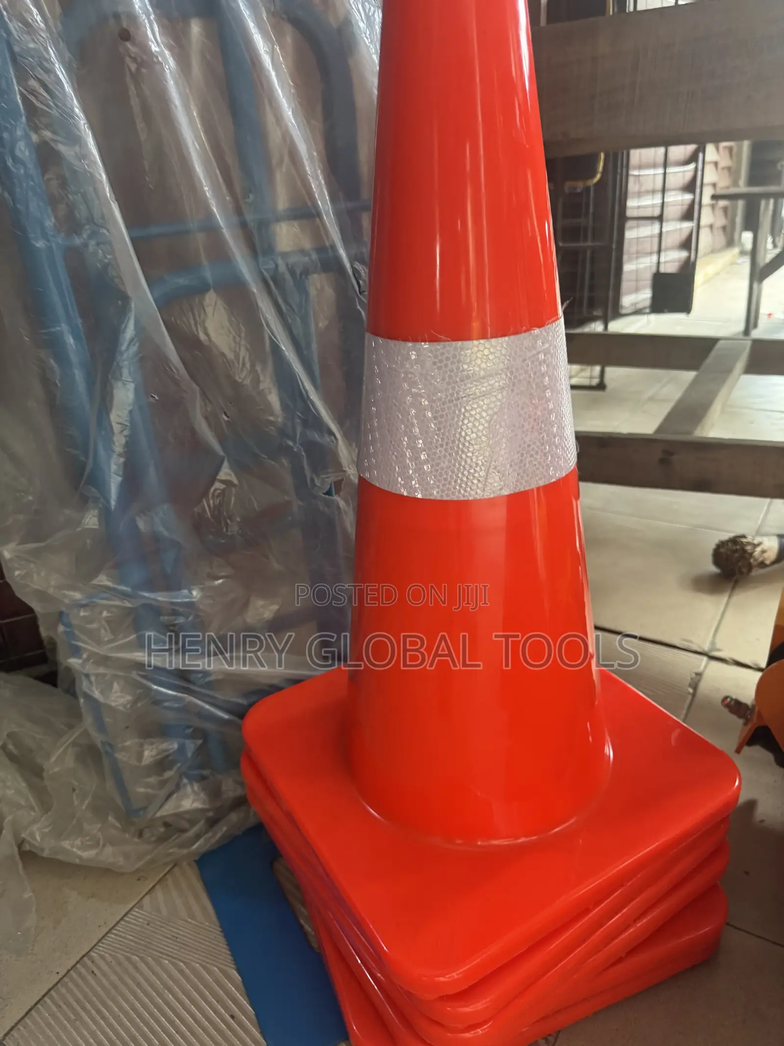 Heavy-Duty Traffic / Safety Cone With Reflective Strip