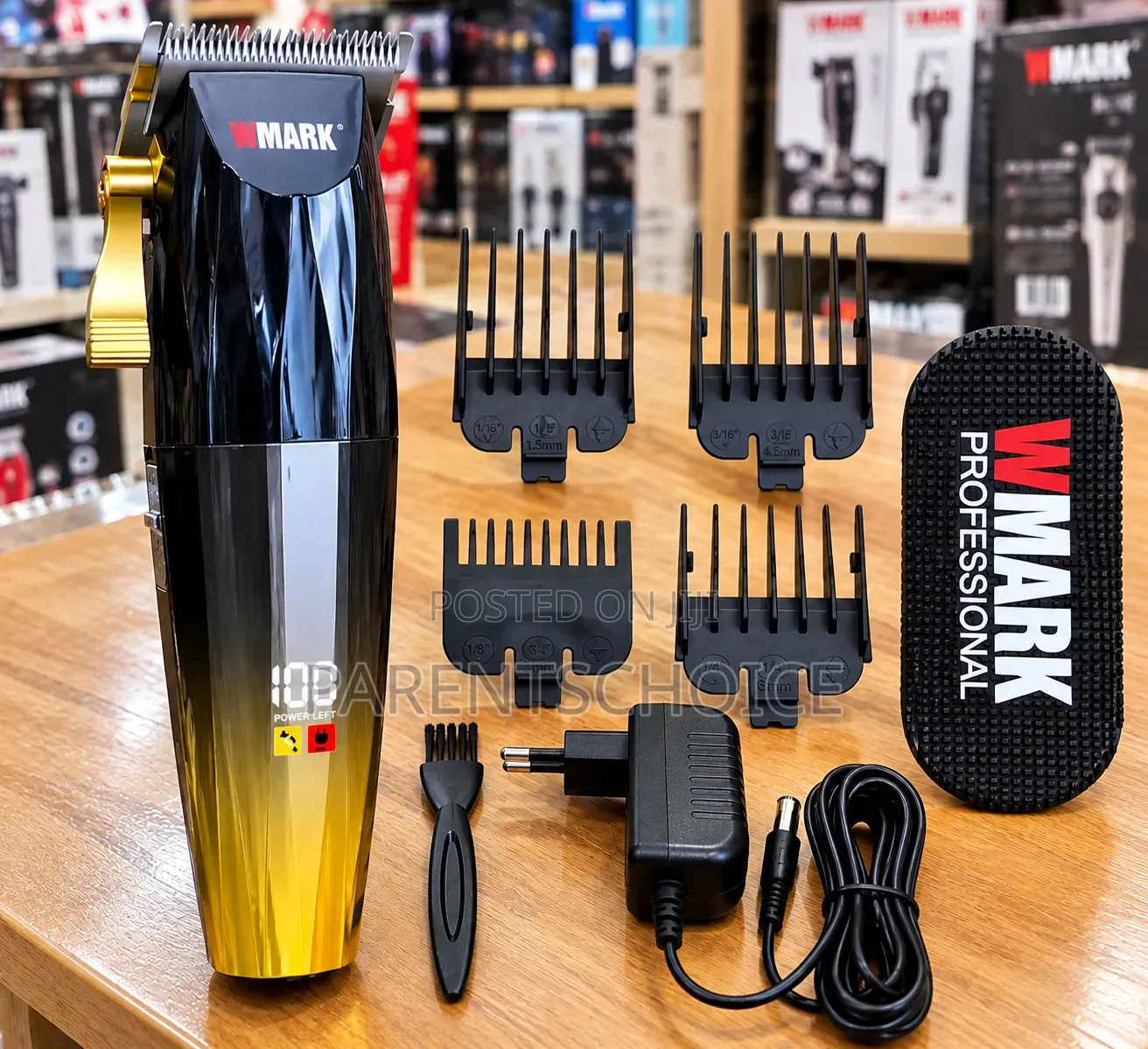 WMARK Male NG-222 Digital Display Taper Lever Cordless Hair Clippers
