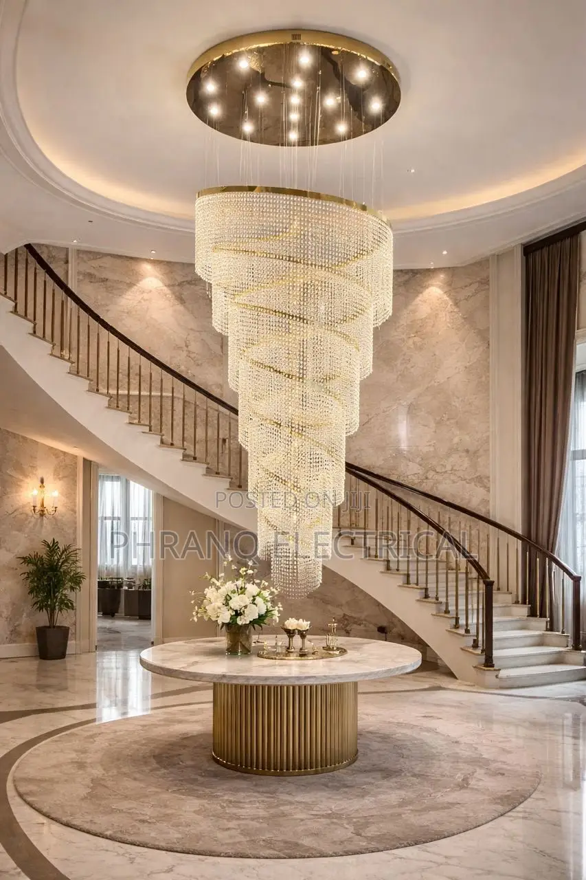 600mm Luxury Long Crystal Chandelier