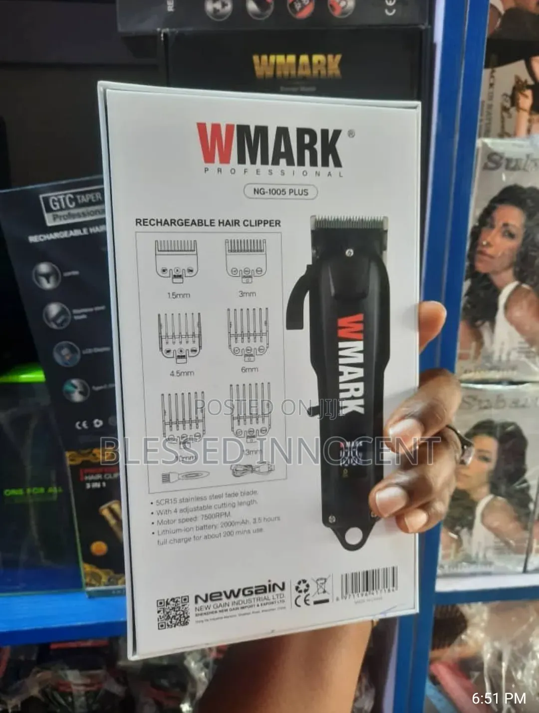 Wmark NG-1005 Plus Magic Fader Professional Hair Clipper 7500RPM