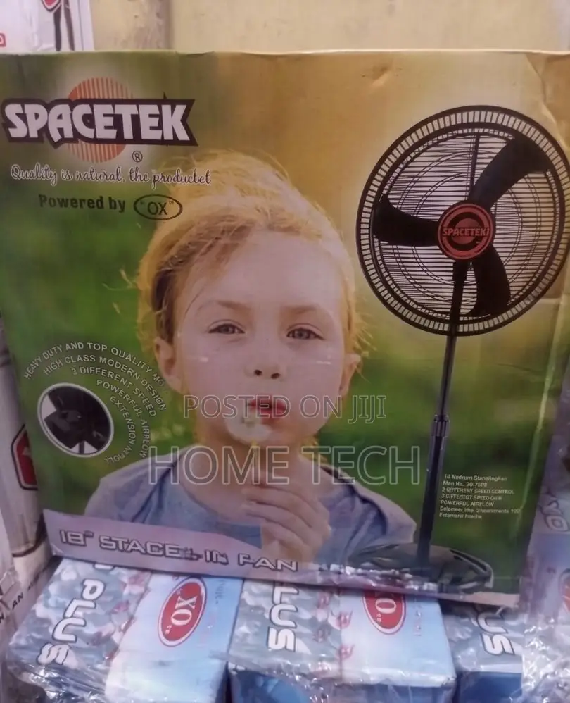 OX Spacetek 18-Inch Heavy Duty Standing Fan With Adjustable Heights