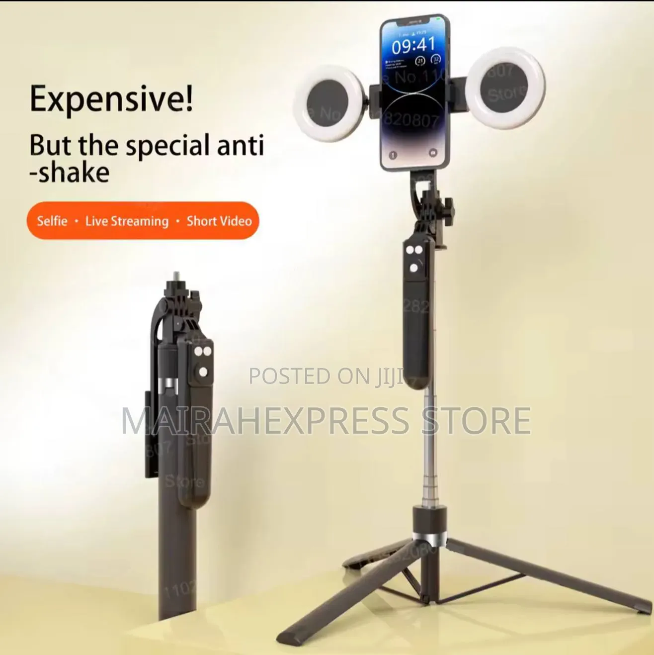 1.7m Portable Tripod for Phone With Wireless Remote Control T361