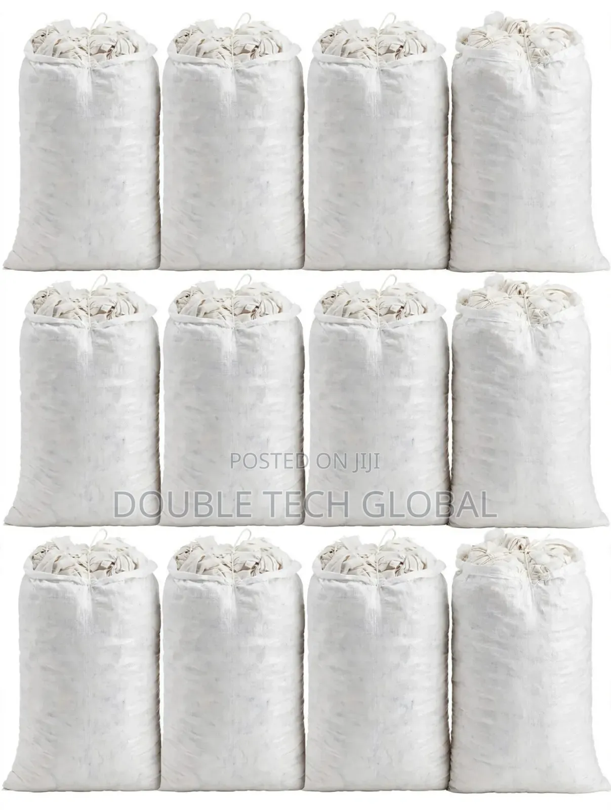 25KG Industrial White Cotton Rag / Cleaning T-Shirts - Offshore Grade