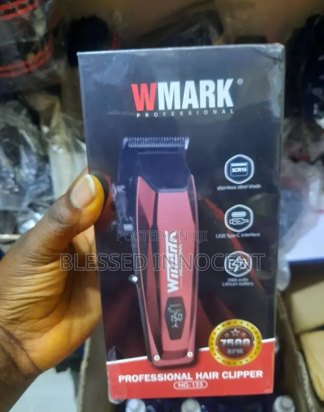 Wmark Professional Hair Clipper NG-125 – 7200 RPM Rechargeable Trimmer