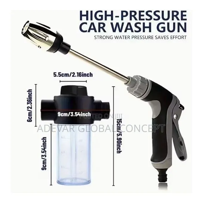 High Pressure Metal Water Spray Gun Car Washer Garden Water Spray Gun