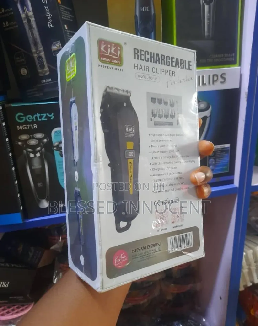 New Gain Professional Rechargeable Hair Clipper NG-117 – 7000 RPM
