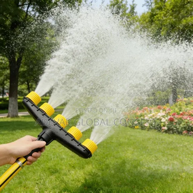 5 Head High Pressure Garden Hose Sprinkler Water Spray Car Wash