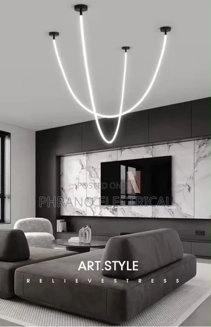 Minimalist Line Art Design Chandelier Living Room Dining Room
