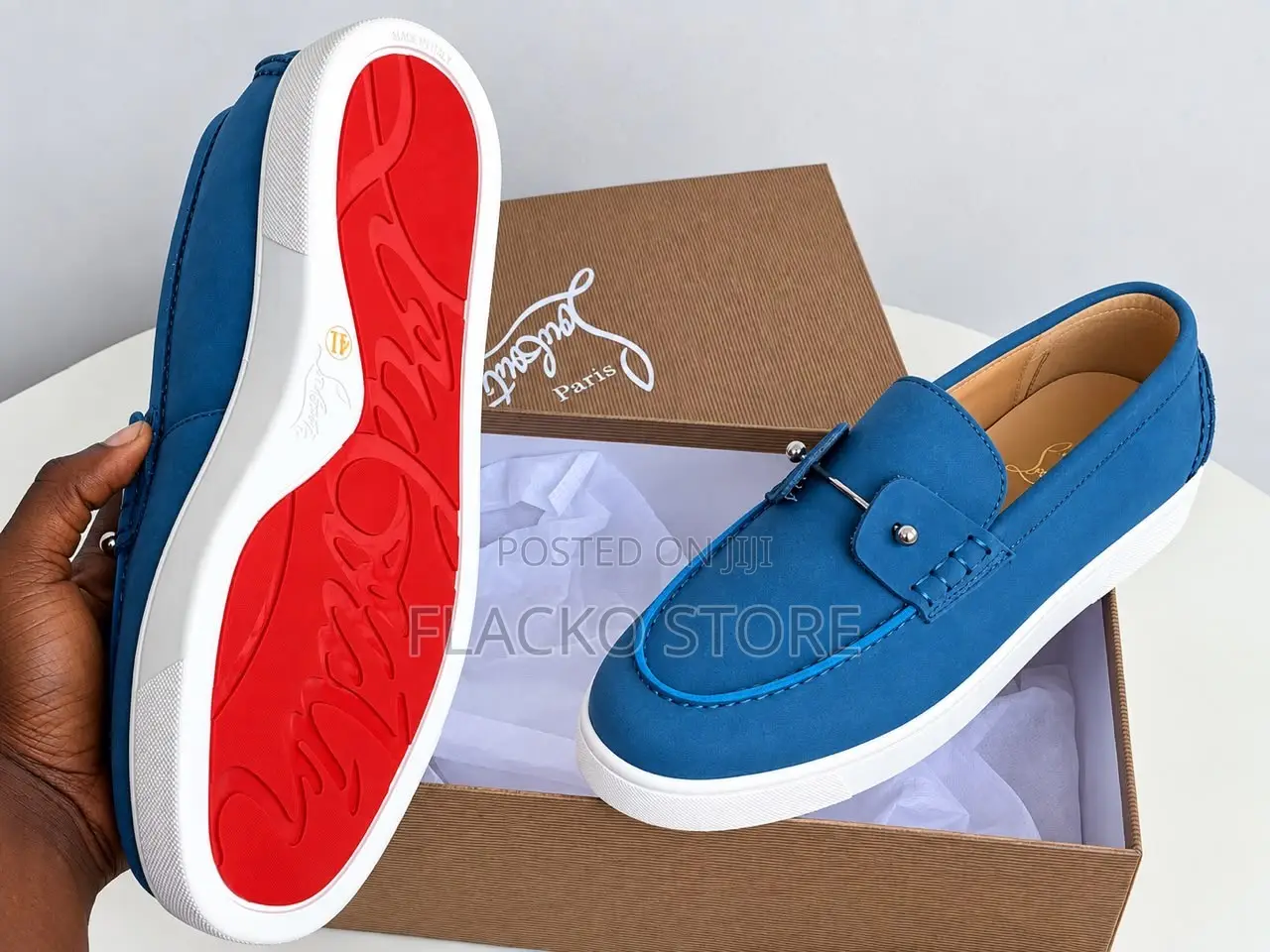 Exclusive Christain Louboutin Metal Suede Sneakers