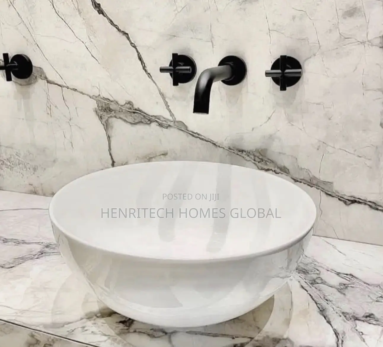 Counter Top Basin Paired With Conceal Tap