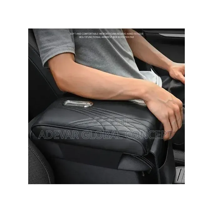 Car Armrest Cover With Tissue Box and Storage Bag