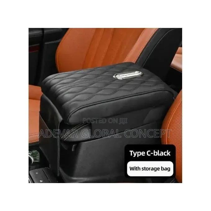 Car Armrest Cover With Tissue Box and Storage Bag