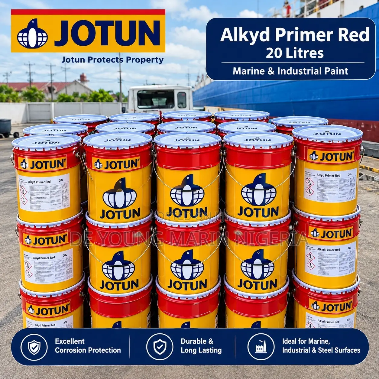 Jotun Alkyd Primer Red 20L – Marine Industrial Paint