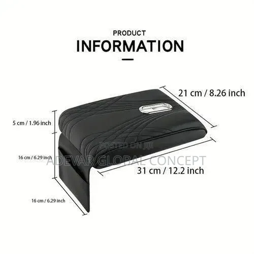 Car Armrest Cover With Tissue Box and Storage Bag