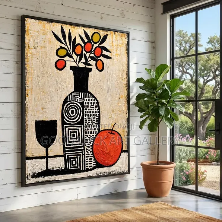 Abstract Flower Vase Art
