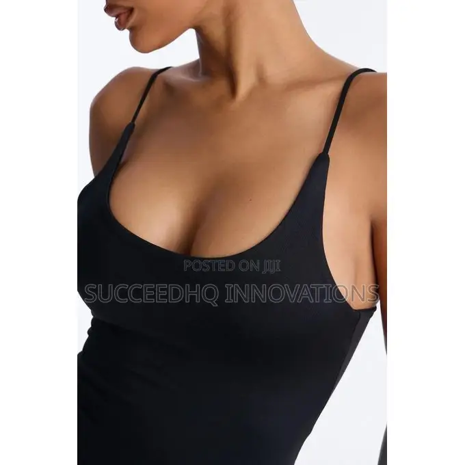 Contour Double Lined Scoop Neck Spaghetti Strap Maxi Dress