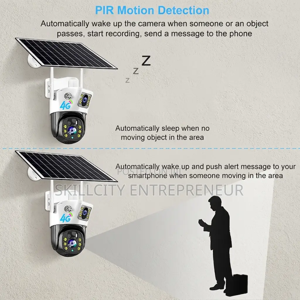 PTZ Intelligent Solar CCTV Camera
