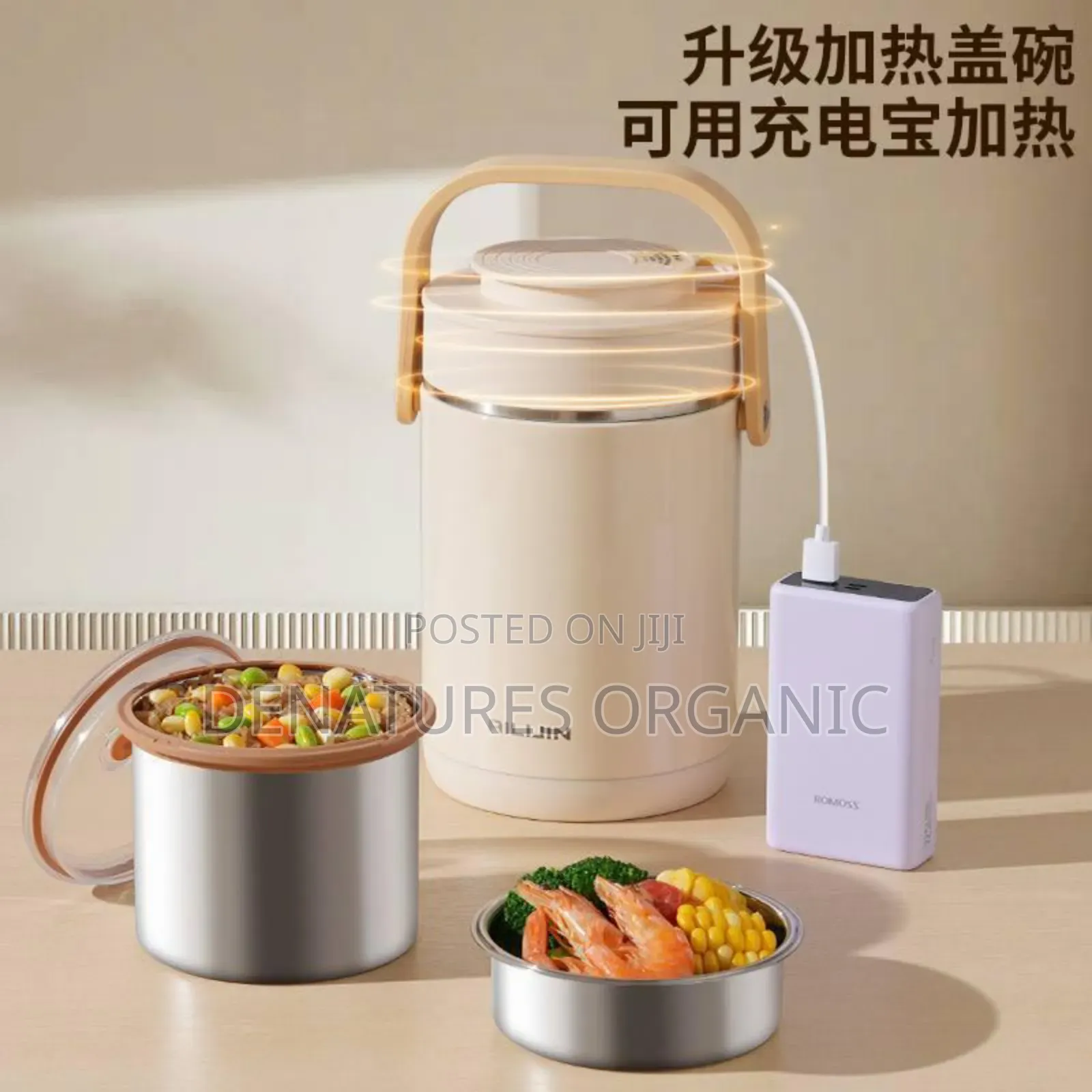 AILIJIN Portable USB Electric Lunch Box -Stainless Steel Food Flask