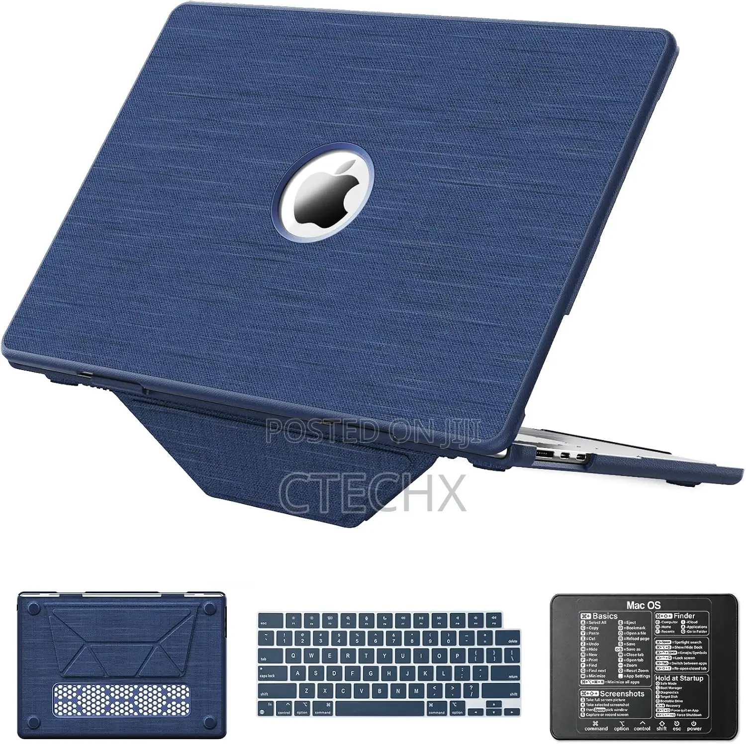 MacBook Air 15 Inch Case M5 M4-M2 2026-2023, Navy | 4 in 1 Kit