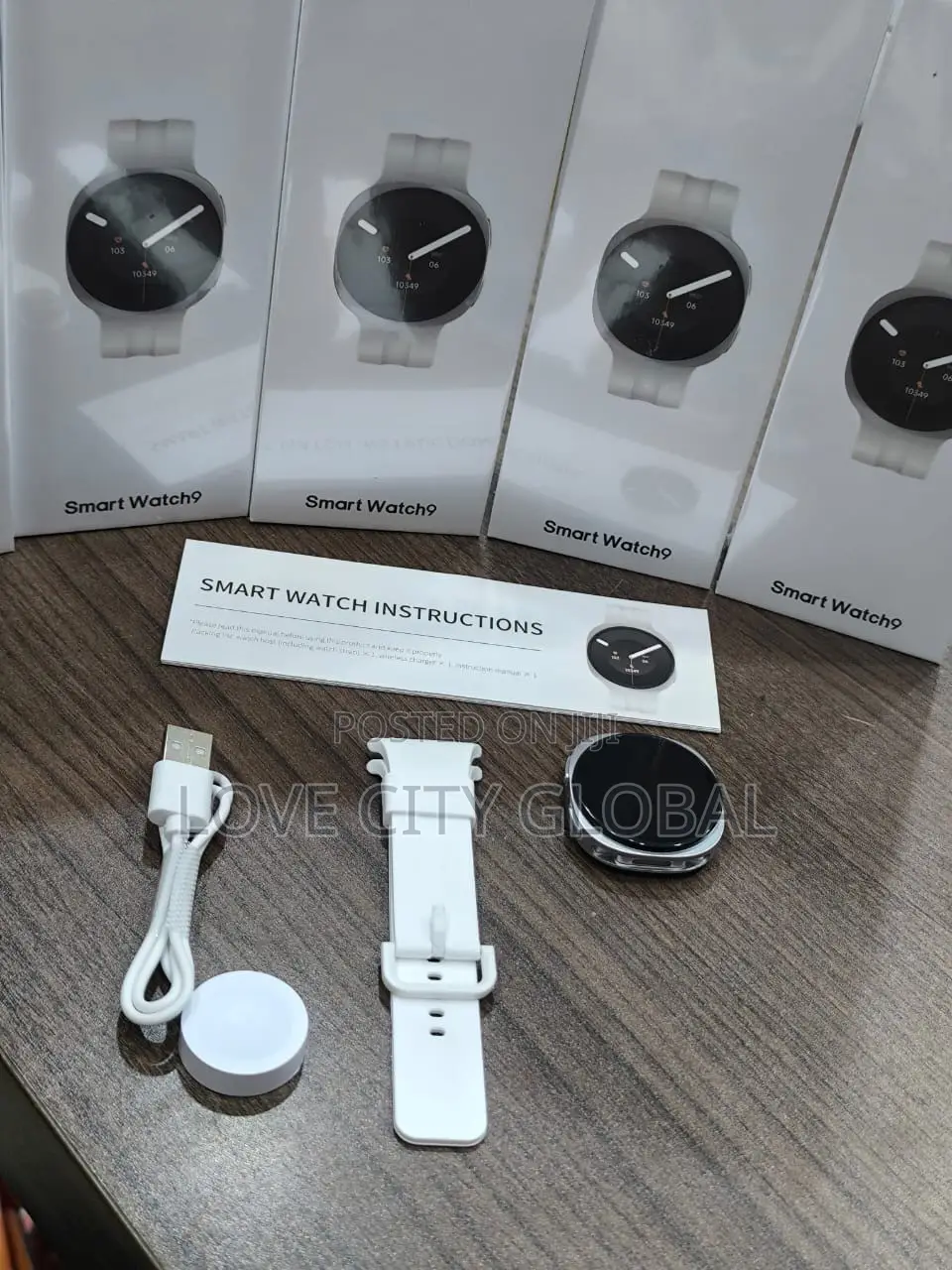 Smart Watch 9 Round Amoled Touch Screen Smartwatch Fitness Tracker