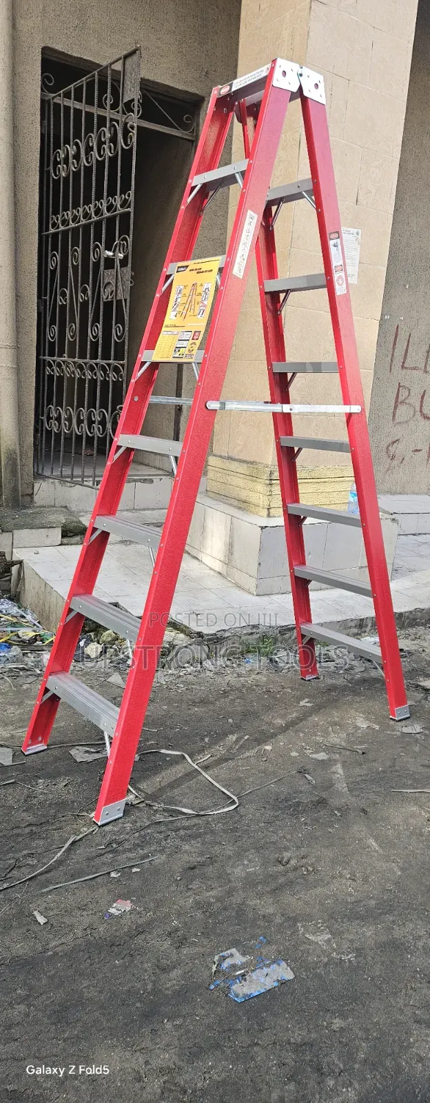 Fiberglass Double Sided Ladder