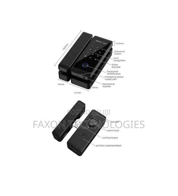 Glass Door Smart Lock With TUYA App