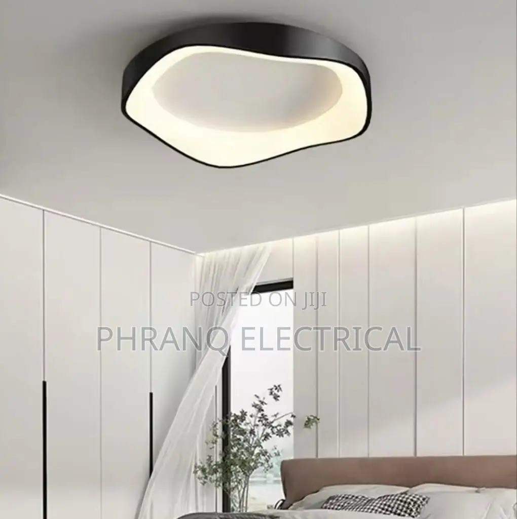 500mm Modern LED Ceiling Lights Minimalist Black White Acrylic Lamp