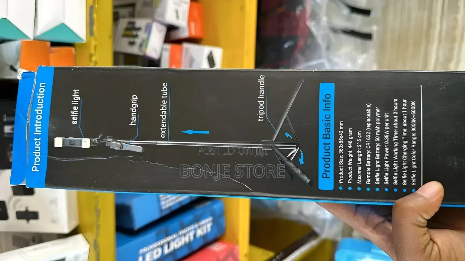  Long Phone Tripod Stand/Selfie Stick With Remote 215cm/7.05fts
