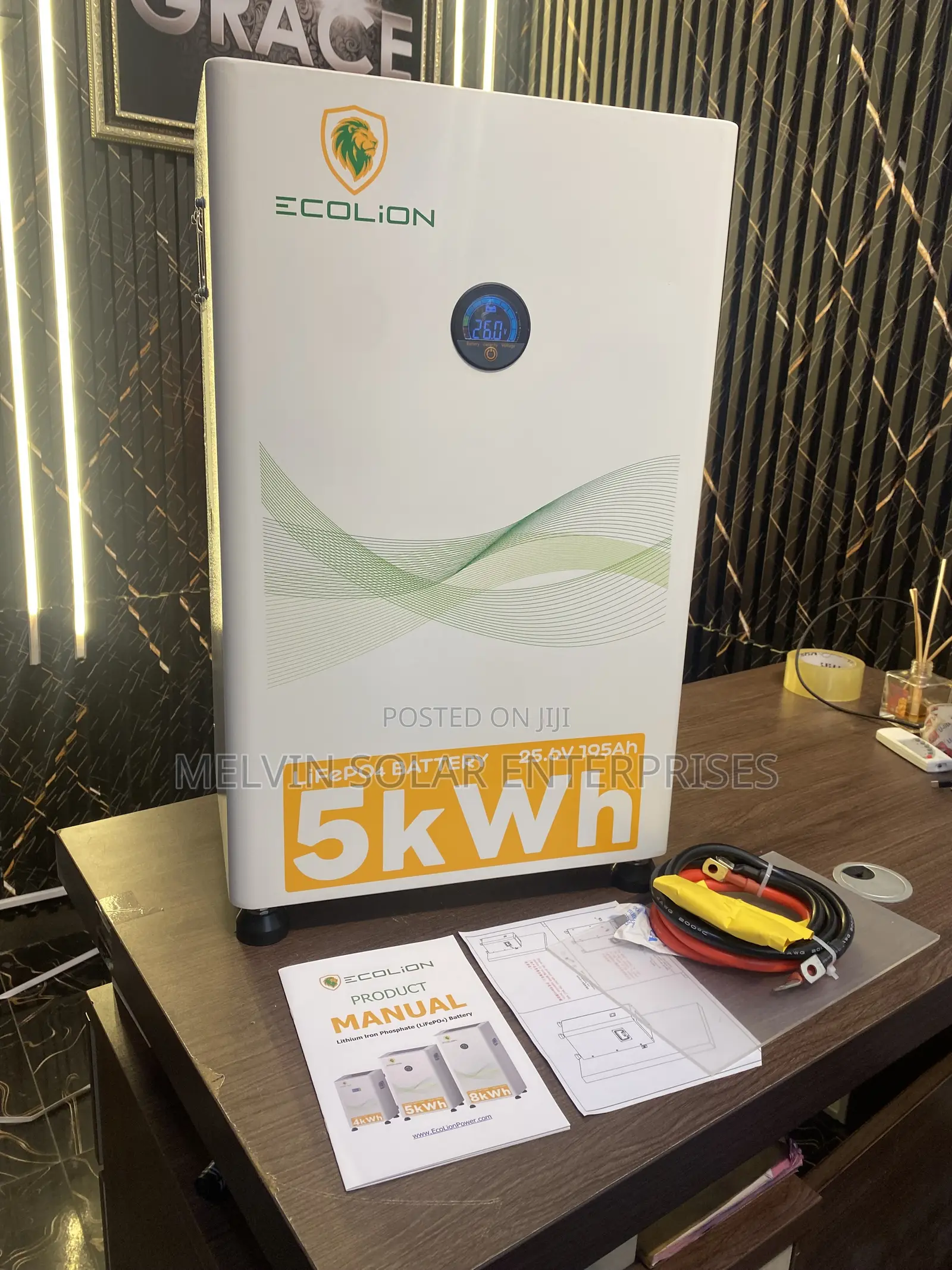 5kwh 25.6v Ecolion Solar Lithium Ion Phosphate Batteries Available