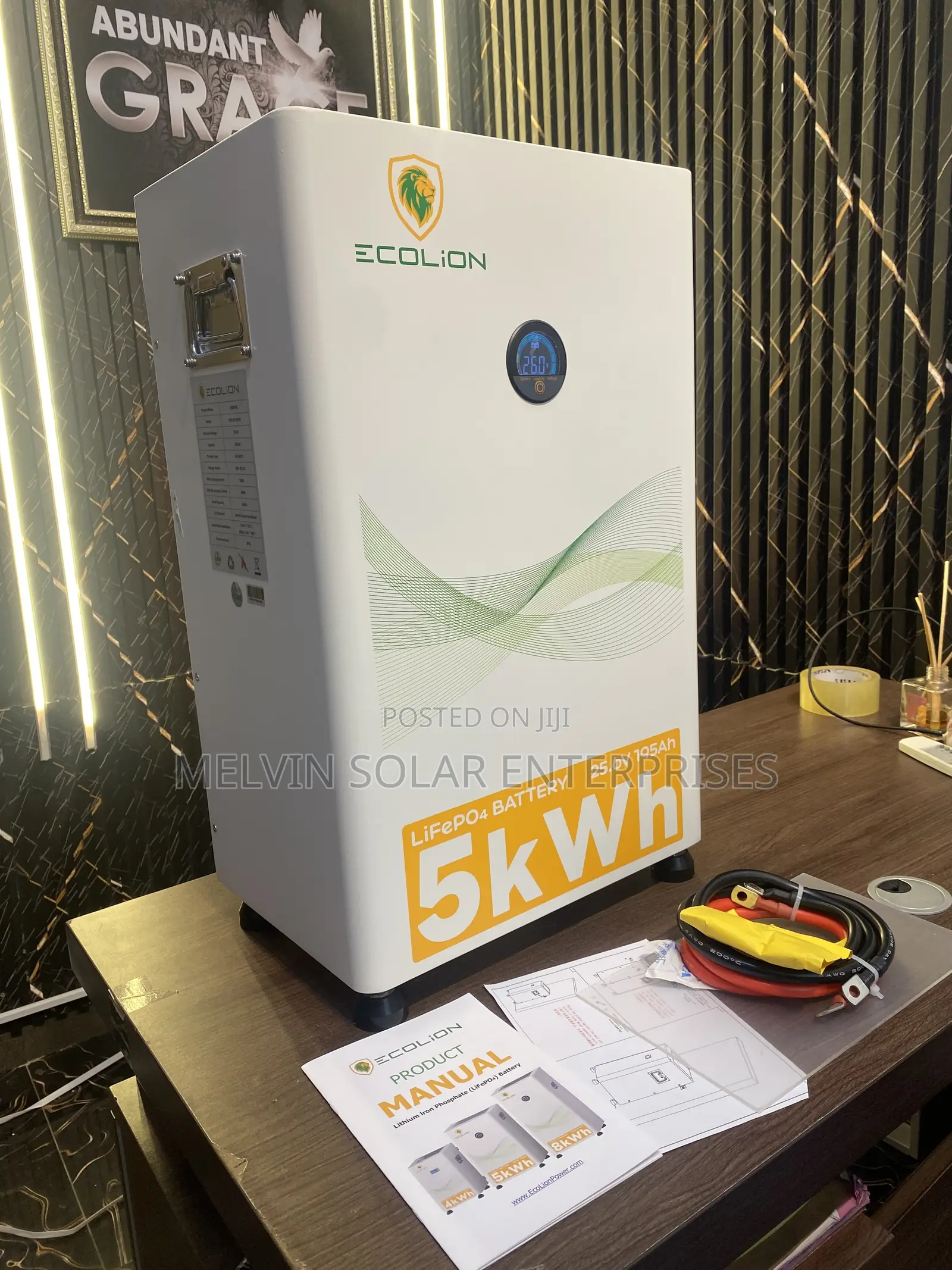 5kwh 25.6v Ecolion Solar Lithium Ion Phosphate Batteries Available